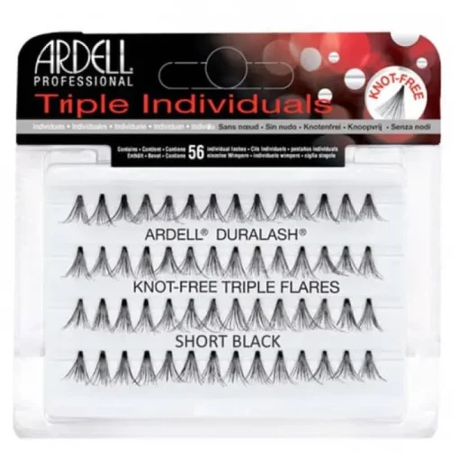 Ardell Triple Individuals Duralash Knot Free Flares Short Black