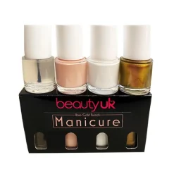 Beauty UK Rose Gold French Manicure Set 4x9ml