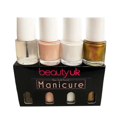 Beauty UK Rose Gold French Manicure Set 4x9ml