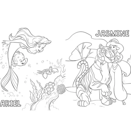 Disney Princess Colouring Fun