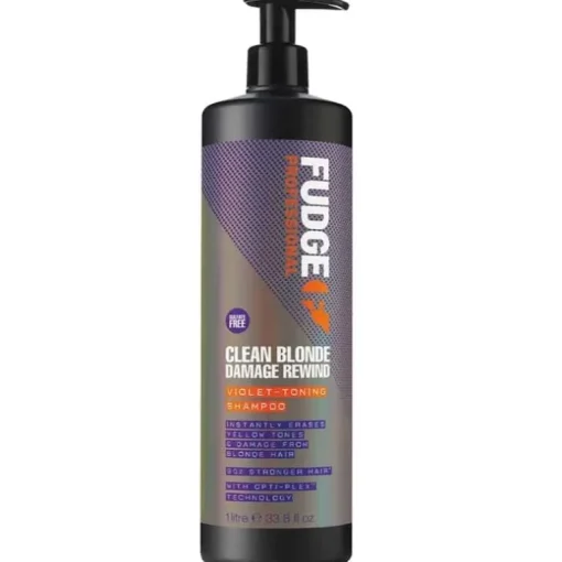 Fudge Clean Blonde Damage Rewind Violet-Toning Shampoo 1000ml