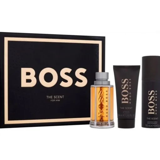 Giftset Boss The Scent Edt 100ml + Deo 150ml + Shower Gel 100ml