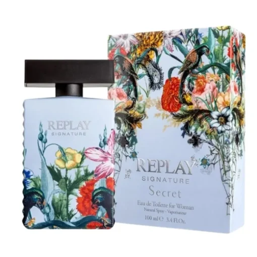 Giftset Replay Signature Secret Woman Edt 100ml + Pochette
