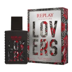 Giftset Replay Signature Lovers Man Edt 100ml + Pochette