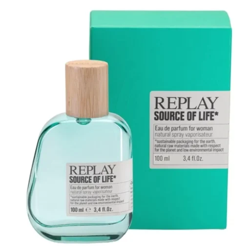 Giftset Replay Source Of Life Woman Edp 100ml + Pochette