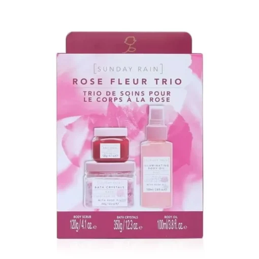 Giftset Sunday Rain Rose Fleur Bath Trio