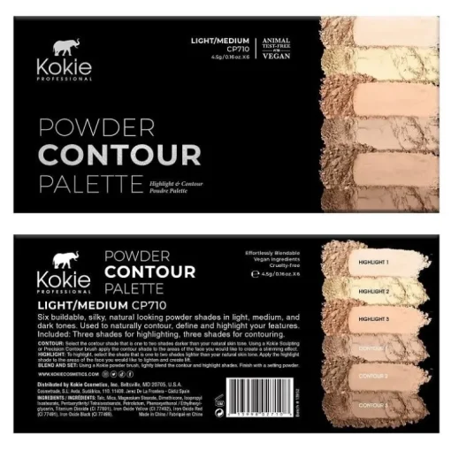 Kokie Powder Contour Palette Light/Medium