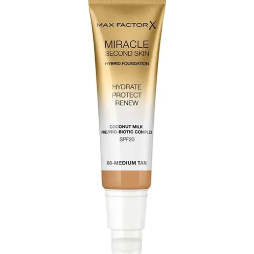 Max Factor Miracle Second Skin Foundation 08 Medium Tan