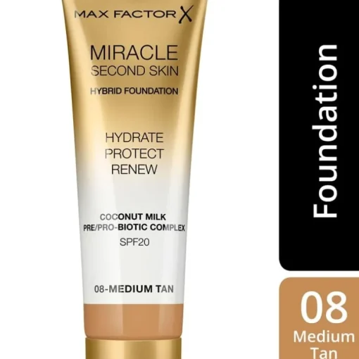 Max Factor Miracle Second Skin Foundation 08 Medium Tan