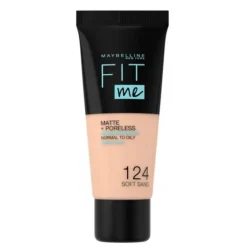Maybelline Fit Me Matte + Poreless Foundation – 124 Soft Sand