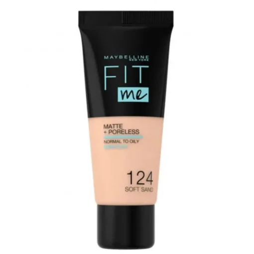 Maybelline Fit Me Matte + Poreless Foundation – 124 Soft Sand
