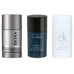 3-pack Deostick (Boss Bottled + Cool Water + CK One 75ml)