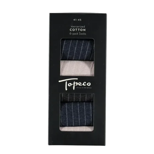 Topeco Mercerized Cotton Socks 6-pack