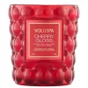 Voluspa Boxed Textured Glass Candle Cherry Gloss 184g