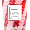 Voluspa Crushed Candy Cane Textured Glass Candle 184g