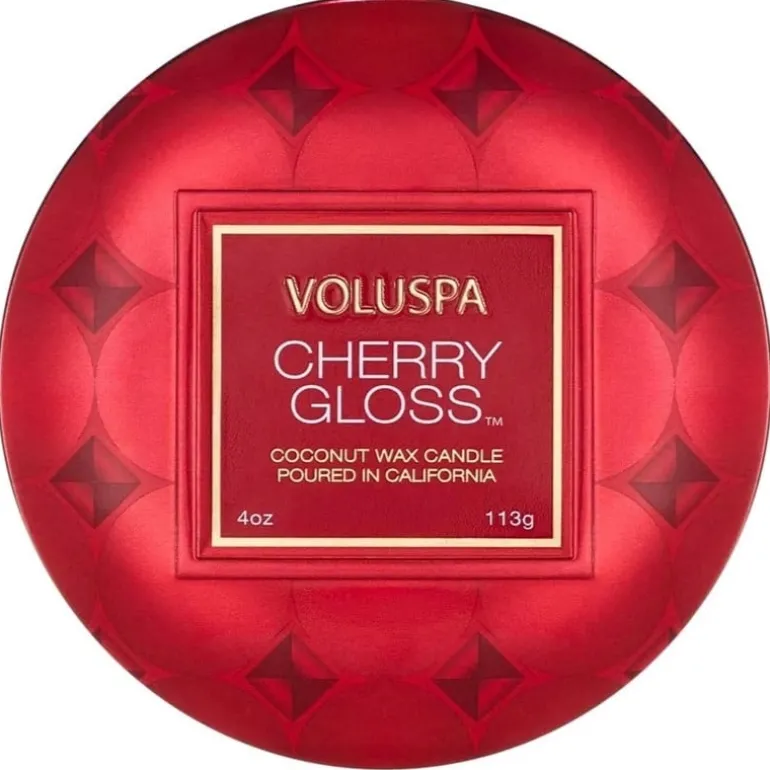 Voluspa Decorative Tin Candle Cherry Gloss 113g