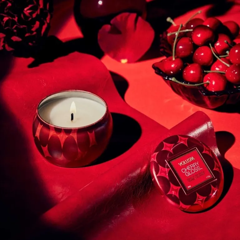 Voluspa Decorative Tin Candle Cherry Gloss 113g