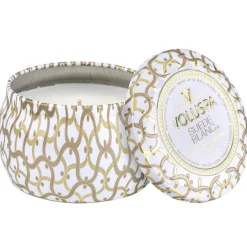 Voluspa Decorative Tin Candle Suede Blanc 113g