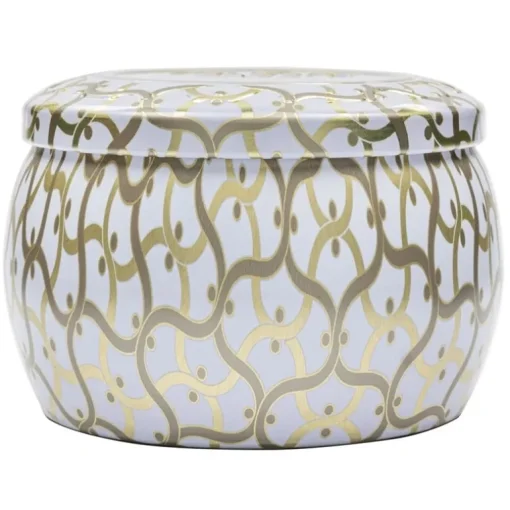 Voluspa Decorative Tin Candle Suede Blanc 113g