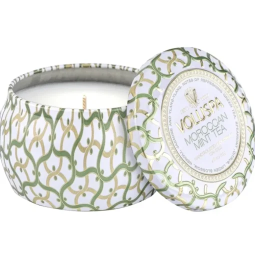 Voluspa Decorative Tin Candle Moroccan Mint Tea 113g