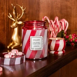 Voluspa Mini Decorative Tin Candle Crushed Candy Cane 113g