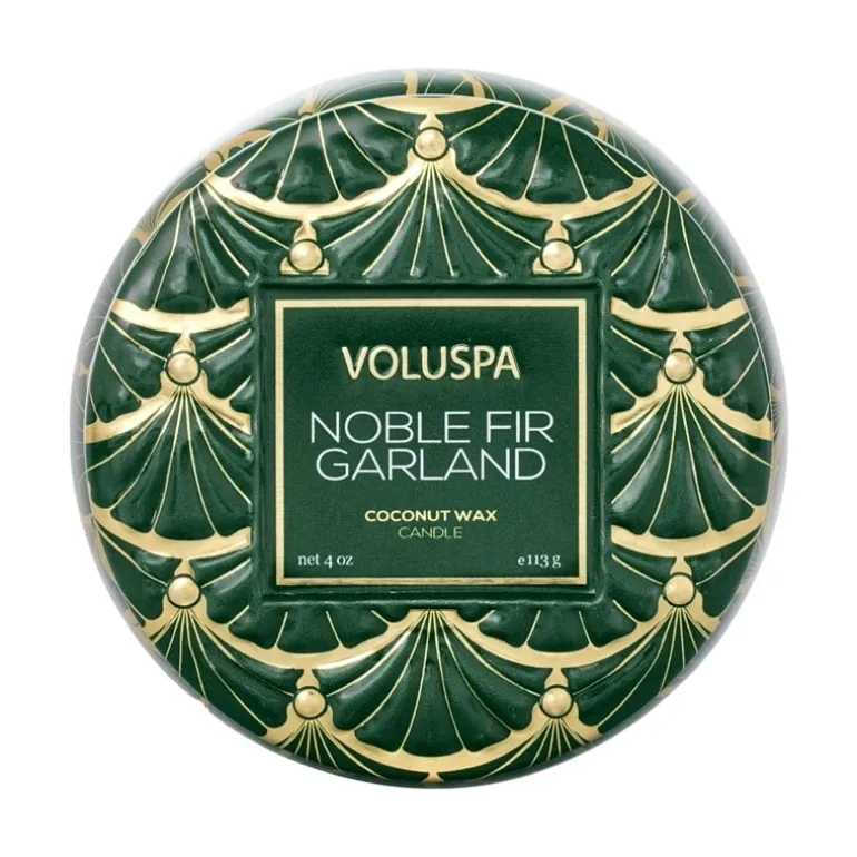 Voluspa Mini Decorative Tin Candle Noble Fir Garland 113g