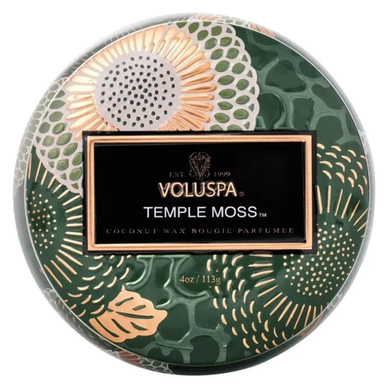 Voluspa Mini Decorative Tin Candle Temple Moss 113g