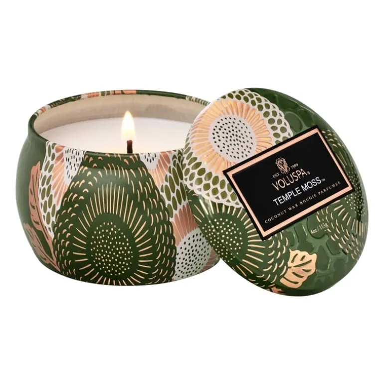 Voluspa Mini Decorative Tin Candle Temple Moss 113g