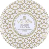 Voluspa 3-Wick Candle Decorative Tin Suede Blanc 340g