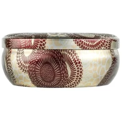 Voluspa 3-Wick Candle Decorative Tin Gilt Pomander & Hinoki 340g
