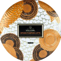 Voluspa 3-Wick Decorative Tin Candle Spiced Pumpkin Latte 340g