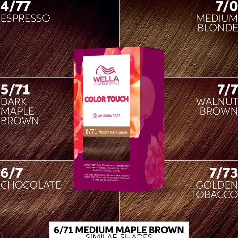 Wella Color Touch Deep Browns 6/71 Medium Maple Brown