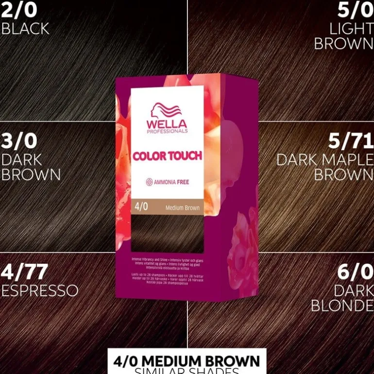 Wella Color Touch Pure Naturals 4/0 Medium Brown