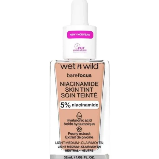Wet n Wild Bare Focus Niacinamide Skin Tint 32ml – Light Medium Sand