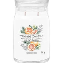 Yankee Candle Signature Large Jar White Spruce & Grapefruit 567g