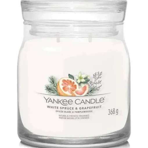 Yankee Candle Signature Medium Jar White Spruce & Grapefruit 368g